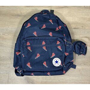 NEW Converse Go 2 Chuck Taylor Navy Blue Sneaker Print Backpack 18"